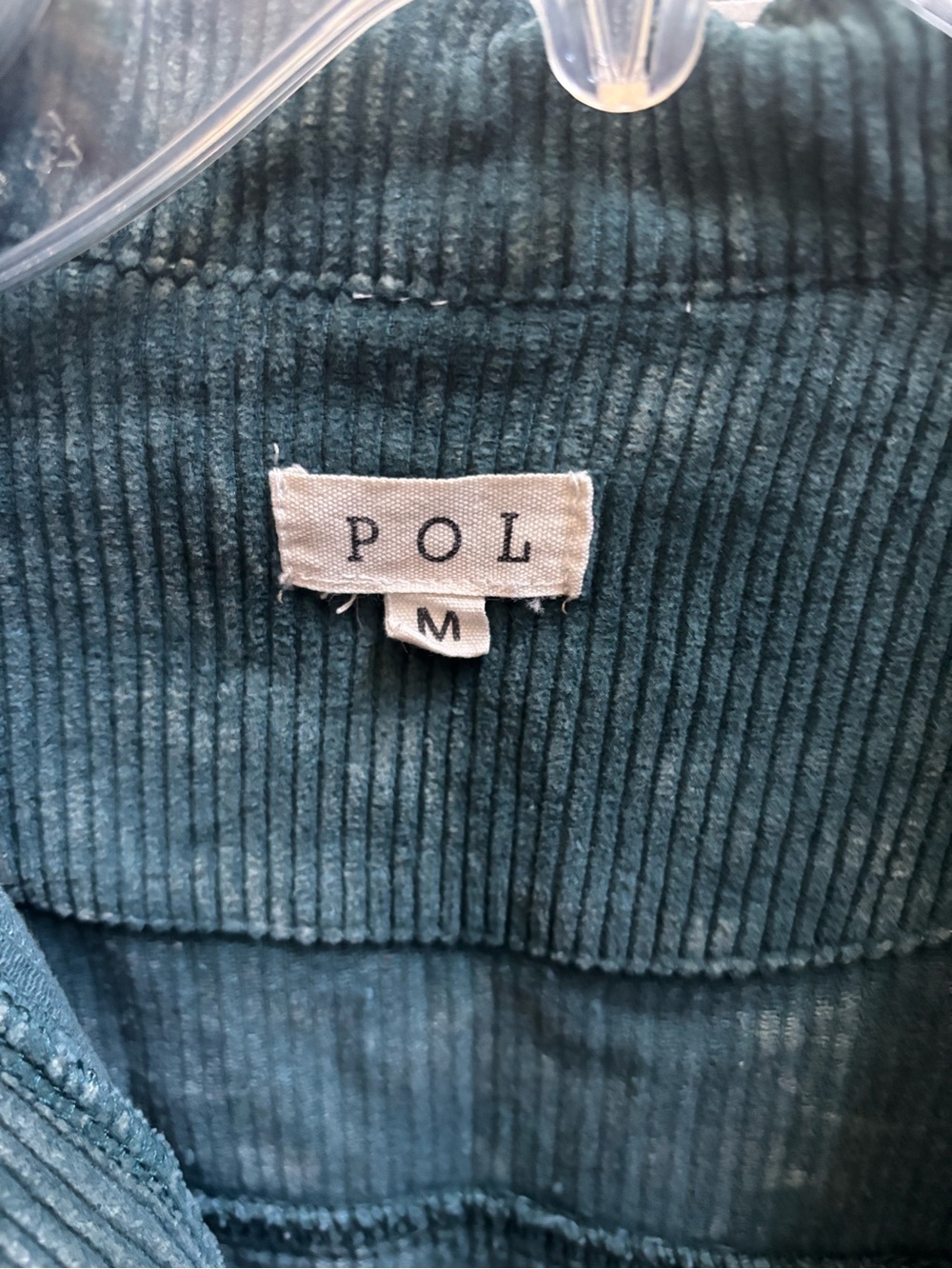 POL Hunter Corduroy Button-Up Distressed Hem Jacket, Size M (oversized) EUC - Picture 4 of 6